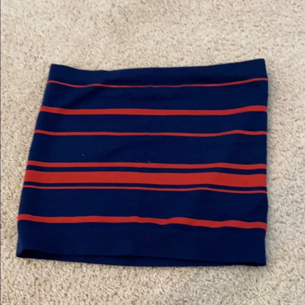 Orange and blue urban tube top